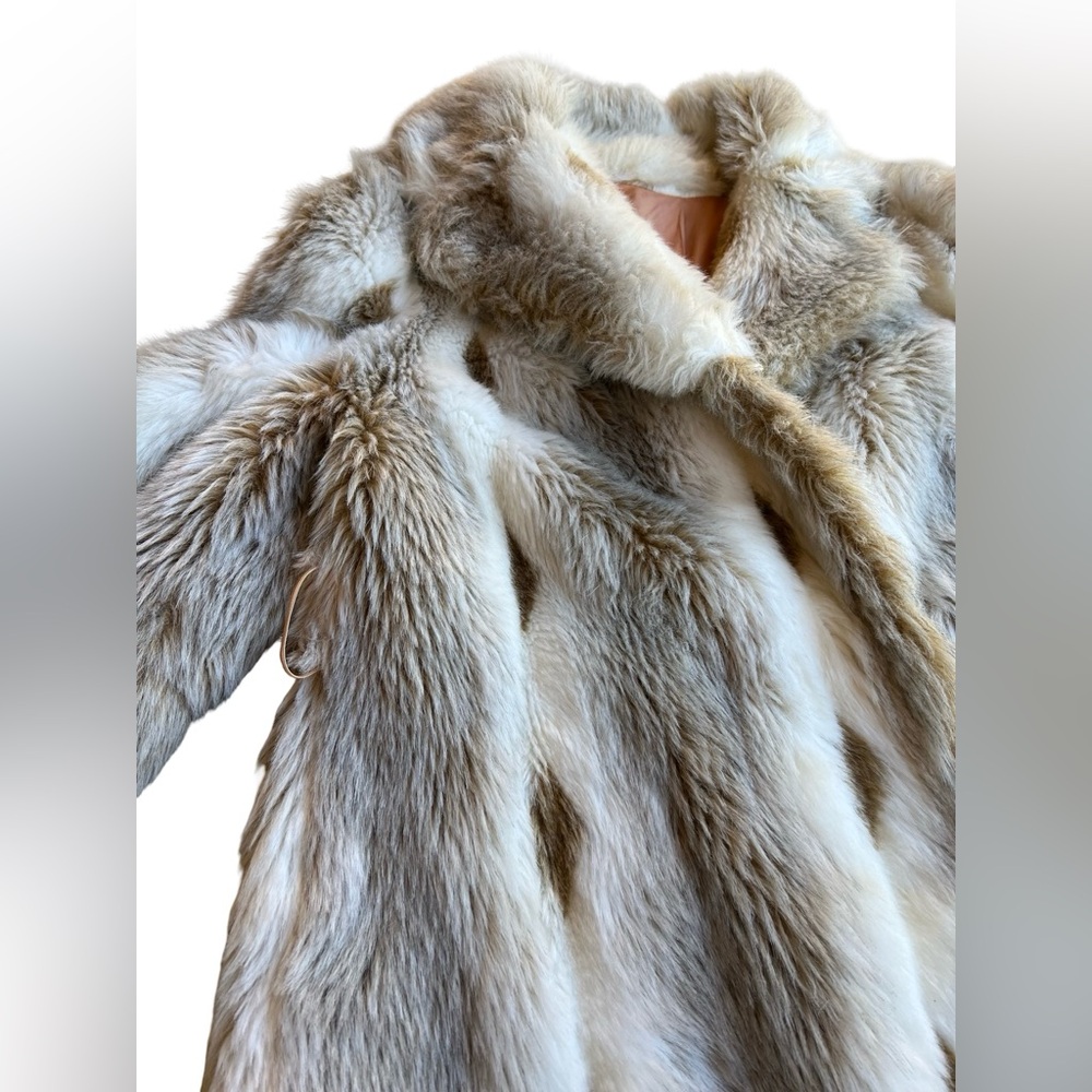 VTG ILGWU UNION-MADE Faux Fur Coat Hollywood Glam Statement Jacket USA-Made - Picture 7 of 15